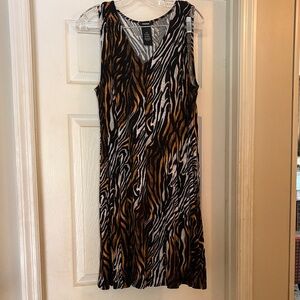 Bold Animal Print Sleeveless Dress